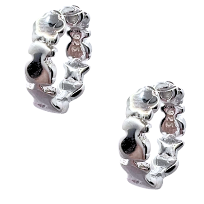 Argolla Huggie Estilo Oso 13mm