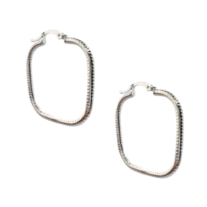 Argolla Cuadrada Diamantada 29mm