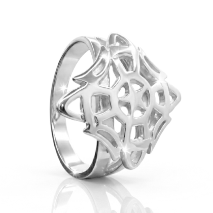 Anillo Nudo de Bruja Luna y Estrella