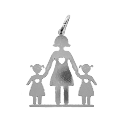 Colgante Familia Mamá y Dos Niñas