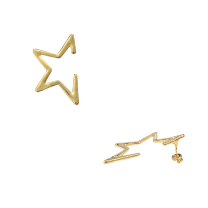 Aro Apegado Dorado Estrella 30mm