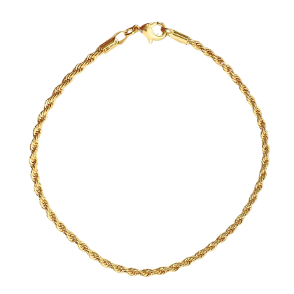 Pulsera Dorada Turbillón 18cm