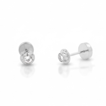 Aros Abridores Plata 925 - Circón Blanco 2.5mm