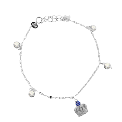 Pulsera Corona Micro Circón 17cm