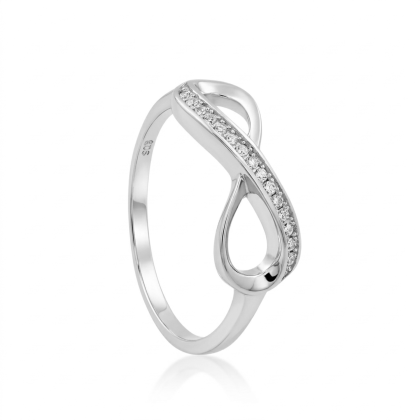 Anillo Diseño Infinito Micro Circón
