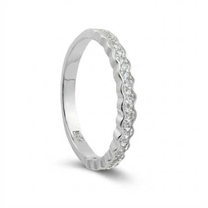 Anillo Cintillo Circón