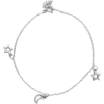 Pulsera Estrella y Luna 18cm