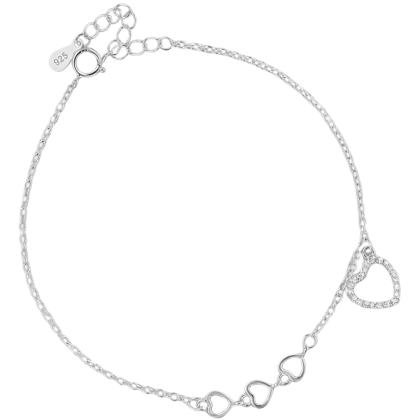 Pulsera Corazón Micro circón 17cm