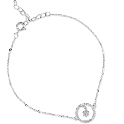 Pulsera Flor Micro circón 17cm