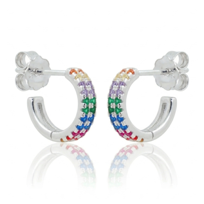 Argolla Micro Circón Multicolor 11mm