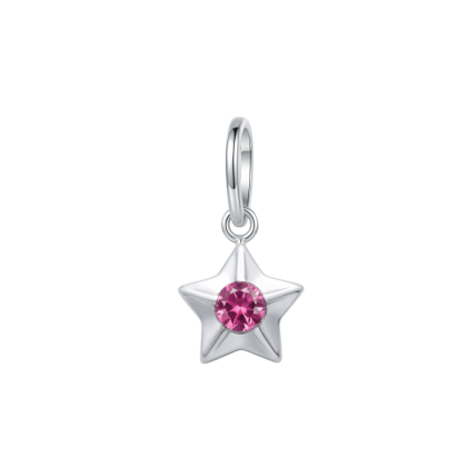 Colgante Estrella Circón Rosa