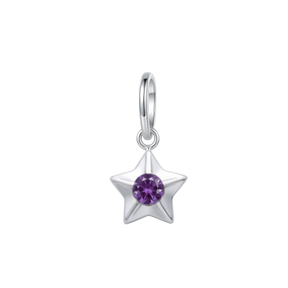 Colgante Estrella Circón Morado