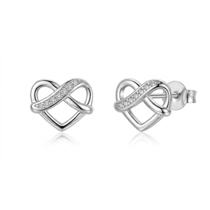 Aro apegado Micro Circón Corazón 9mm