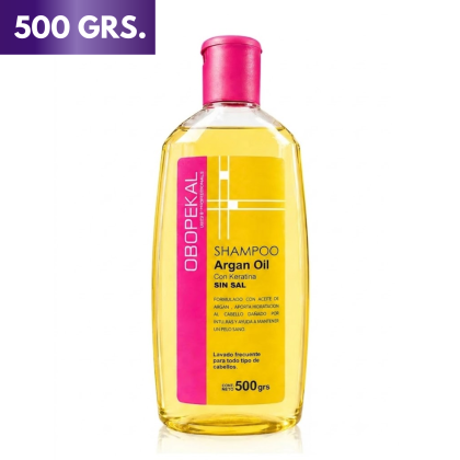 Shampoo Obopekal con Aceite de Argán Sin Sal 500Grs.