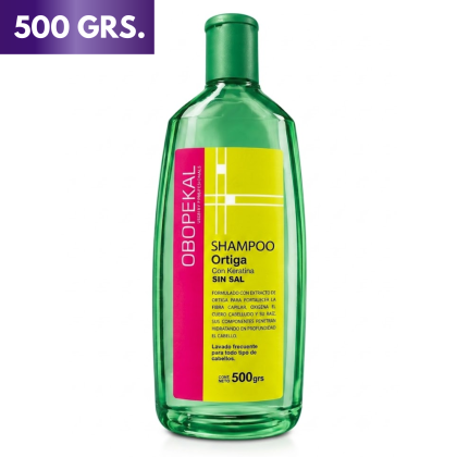 Shampoo Obopekal con Ortiga Sin Sal 500Grs.