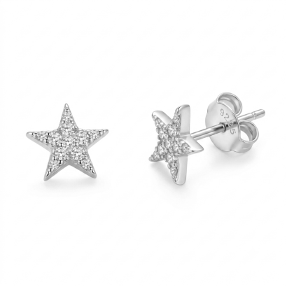 Aro apegado Micro Circón Estrella 7mm