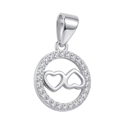 Colgante Micro Circón Corazones