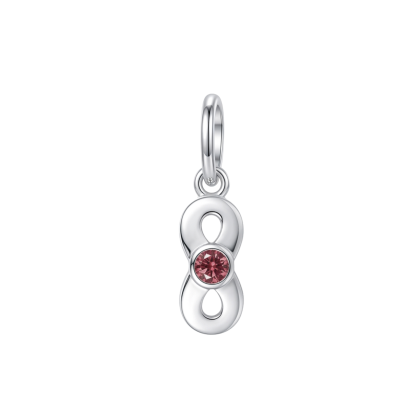 Colgante Infinito Circón Rojo