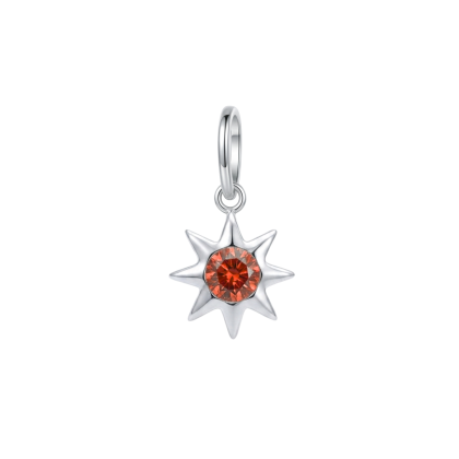 Colgante Estrella Circón Rojo
