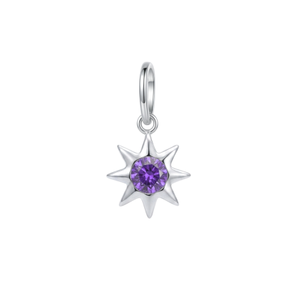 Colgante Estrella Circón Morado