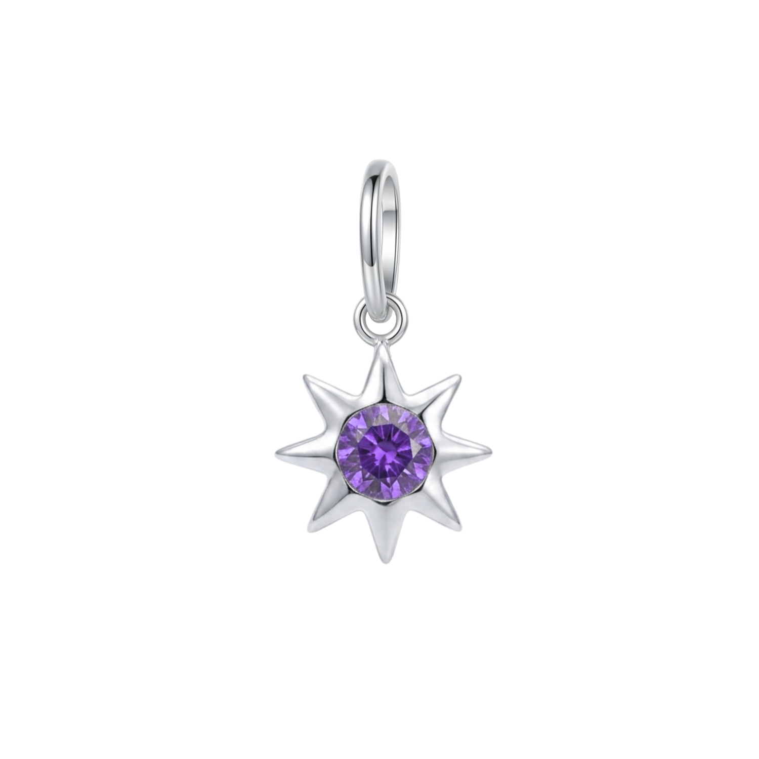 Colgante Estrella Circón Morado