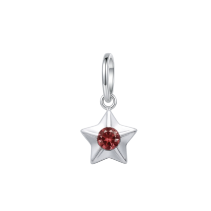 Colgante Estrella Circón Rojo