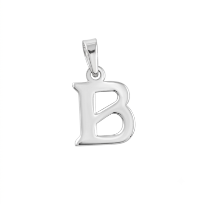 Letra Estampada Plata Sola - B