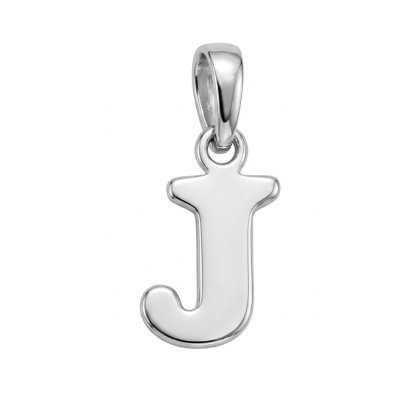 Letra Estampada Plata Sola - J