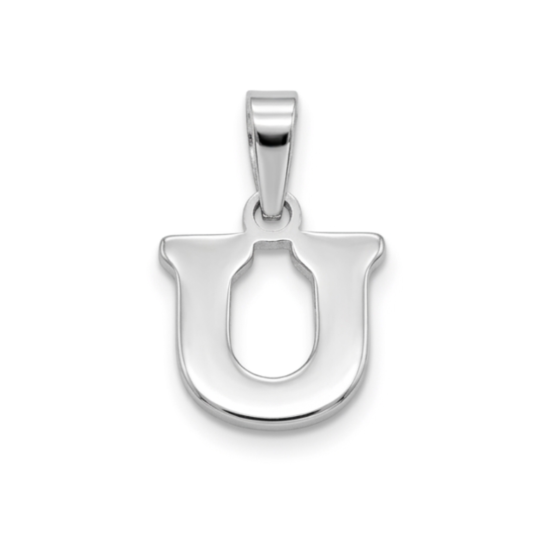 Letra Estampada Plata Sola - U