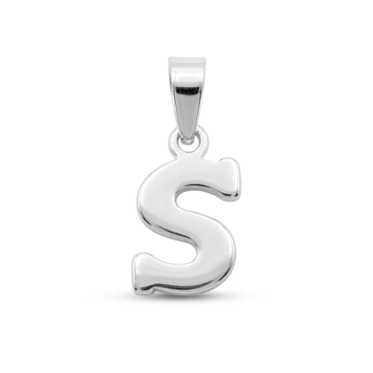 Letra Estampada Plata Sola - S