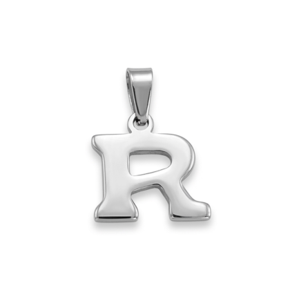 Letra Estampada Plata Sola - R